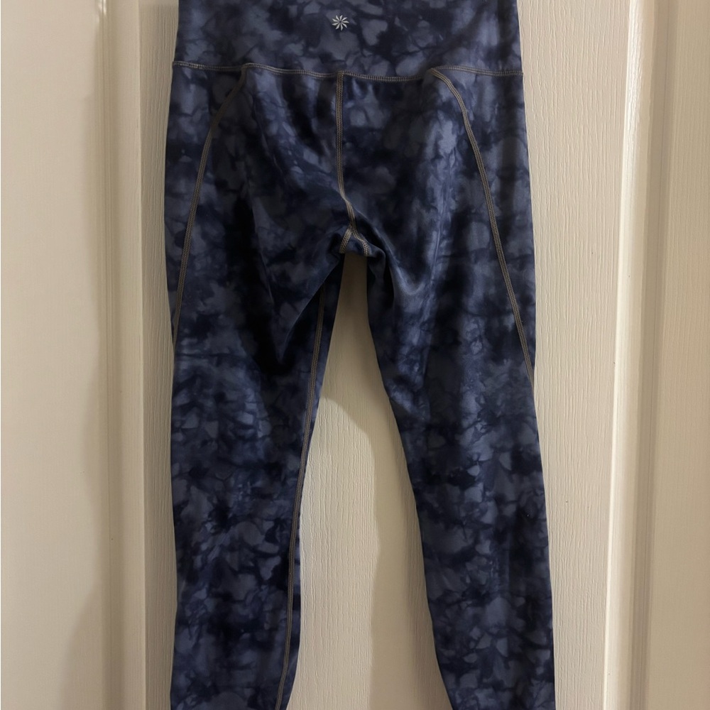 Athleta Women's Navy Tie-Dye Leggings